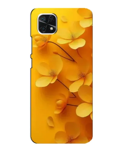 Чехол для Samsung Galaxy A22 5G с картинкой «Золотые лепестки»