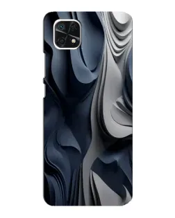 Чохол для Samsung Galaxy A22 5G з картинкою «Об'ємні сині складки»