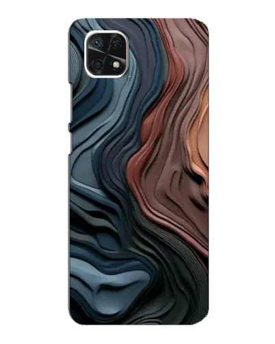 Чехол для Samsung Galaxy A22 5G с картинкой «Цветные волны каньона»
