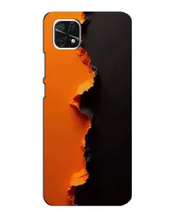Чехол для Samsung Galaxy A22 5G с картинкой «Оранжевый разлом»