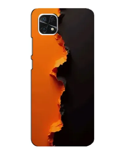 Чехол для Samsung Galaxy A22 5G с картинкой «Оранжевый разлом»