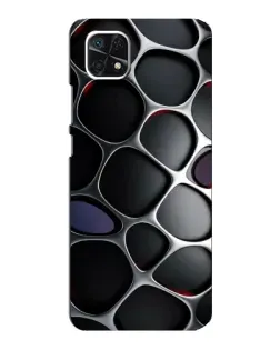 Чехол для Samsung Galaxy A22 5G с картинкой «Объемная темная решетка»