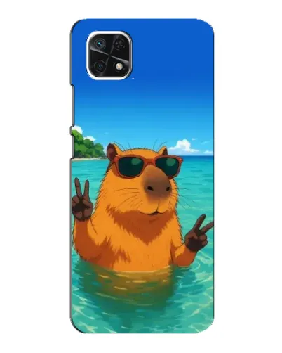 Чехол для Samsung Galaxy A22 5G с картинкой «Морская капибара» Чехол для Samsung Galaxy A22 5G с картинкой «Морская капибара»