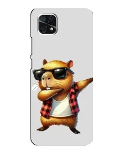 Чехол для Samsung Galaxy A22 5G с картинкой «Капибара рэпер даб»