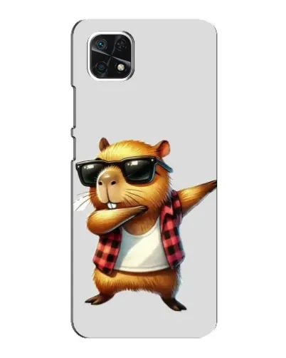 Чехол для Samsung Galaxy A22 5G с картинкой «Капибара рэпер даб» Чехол для Samsung Galaxy A22 5G с картинкой «Капибара рэпер даб»