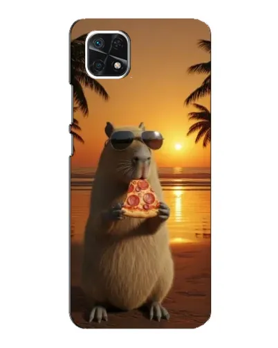 Чехол для Samsung Galaxy A22 5G с картинкой «Капибара с пиццей» Чехол для Samsung Galaxy A22 5G с картинкой «Капибара с пиццей»