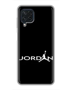 Чохол для Samsung Galaxy A22 з картинкою «Jordan White Logo»