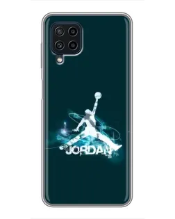 Чохол для Samsung Galaxy A22 з картинкою «Jordan Blue Fire»
