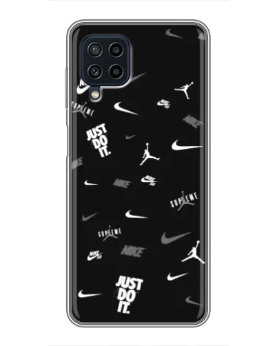 Чохол для Samsung Galaxy A22 з картинкою «Nike Black Pattern» Чохол для Samsung Galaxy A22 з картинкою «Nike Black Pattern»