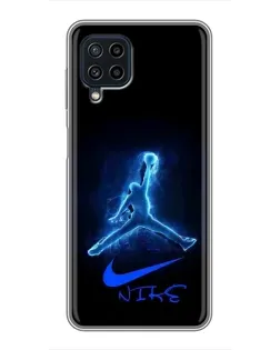 Чохол для Samsung Galaxy A22 з картинкою «Jordan Neon Blue»