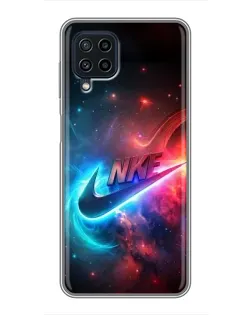 Чохол для Samsung Galaxy A22 з картинкою «Вогняний логотип Nike»