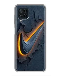 Чохол для Samsung Galaxy A22 з картинкою «Об'ємний логотип Найк»