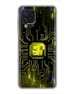 Чохол для Samsung Galaxy A22 з картинкою «Nike — золота іскра»
