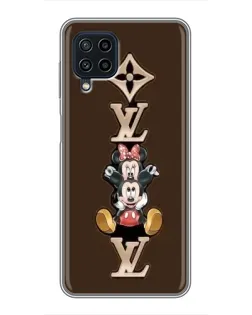 Чохол для Samsung Galaxy A22 з картинкою «LV та Міккі Маус»