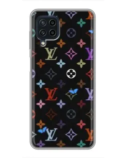 Чохол для Samsung Galaxy A22 з картинкою «Кольорова монограма LV»