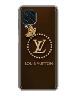 Чохол для Samsung Galaxy A22 з картинкою «LV — золота печатка»