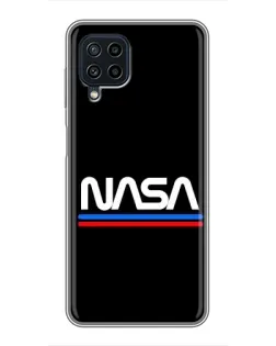 Чохол для Samsung Galaxy A22 з картинкою «NASA — класика Red Blue» Чохол для Samsung Galaxy A22 з картинкою «NASA — класика Red Blue»