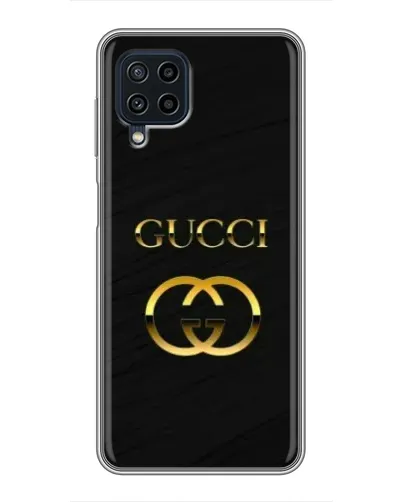 Чехол для Samsung Galaxy A22 с картинкой «Золотой логотип Gucci» Чехол для Samsung Galaxy A22 с картинкой «Золотой логотип Gucci»
