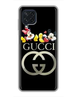 Чехол для Samsung Galaxy A22 с картинкой «Gucci — герои Disney»