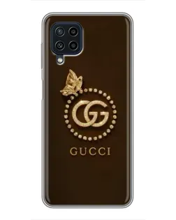 Чехол для Samsung Galaxy A22 с картинкой «Gucci — золотая бабочка»