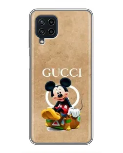 Чехол для Samsung Galaxy A22 с картинкой «Микки Маус Gucci — крафт»