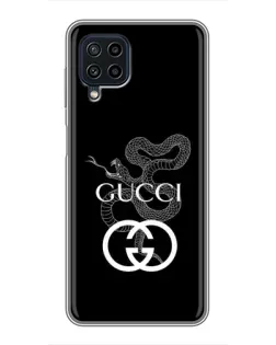 Чехол для Samsung Galaxy A22 с картинкой «Gucci — серебряная змея»