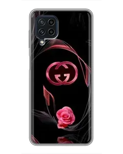 Чехол для Samsung Galaxy A22 с картинкой «Gucci — неоновая роза»