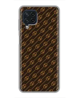 Чехол для Samsung Galaxy A22 с картинкой «Gucci — золотые диагонали»