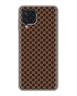Чехол для Samsung Galaxy A22 с картинкой «Gucci — шоколадная сетка»