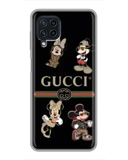 Чехол для Samsung Galaxy A22 с картинкой «Gucci — герои Disney и монограмма»