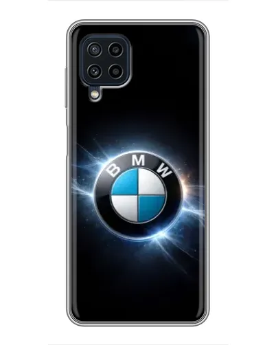 Чохол для Samsung Galaxy A22 з картинкою «BMW — неонове сяйво»