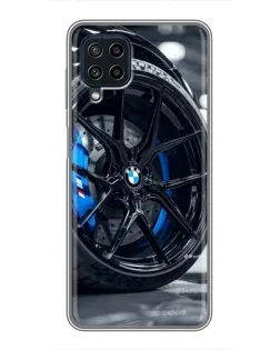 Чохол для Samsung Galaxy A22 з картинкою «Колесо BMW зблизька»