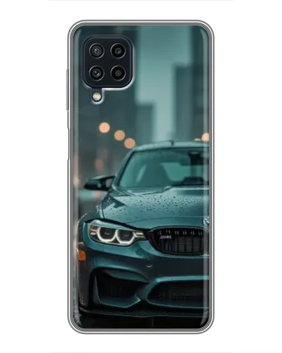 Чохол для Samsung Galaxy A22 з картинкою «BMW у вогнях міста»
