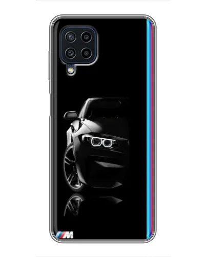 Чохол для Samsung Galaxy A22 з картинкою «Силует BMW в темряві»
