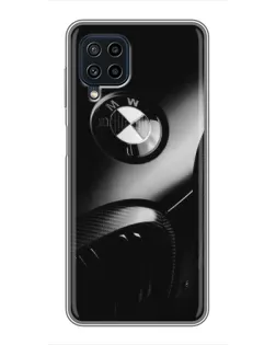 Чохол для Samsung Galaxy A22 з картинкою «Емблема BMW — макро»