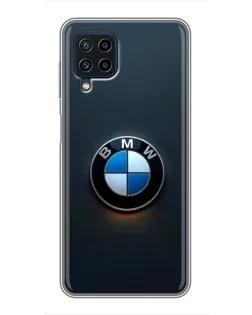 Чохол для Samsung Galaxy A22 з картинкою «Логотип BMW — мінімалізм»