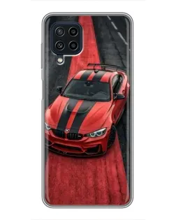 Чохол для Samsung Galaxy A22 з картинкою «BMW на червоній доріжці»
