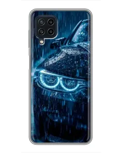 Чехол для Samsung Galaxy A22 с картинкой «BMW под дождем»