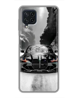 Чехол для Samsung Galaxy A22 с картинкой «BMW — акварельный дрифт»