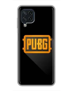 Чехол для Samsung Galaxy A22 с картинкой «PUBG — рамка лого»