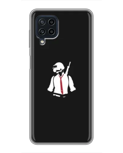 Чехол для Samsung Galaxy A22 с картинкой «PUBG — силуэт воина» Чехол для Samsung Galaxy A22 с картинкой «PUBG — силуэт воина»