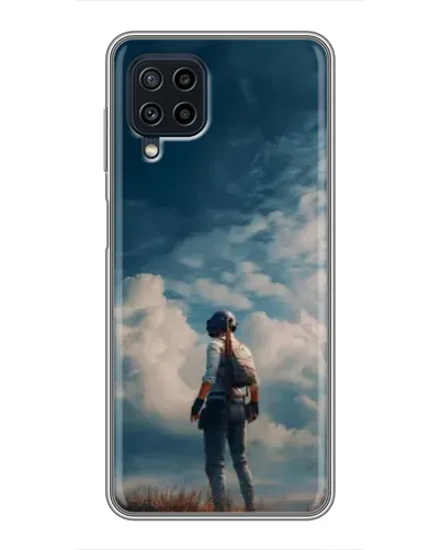 Чехол для Samsung Galaxy A22 с картинкой «Герой PUBG на скале» Чехол для Samsung Galaxy A22 с картинкой «Герой PUBG на скале»