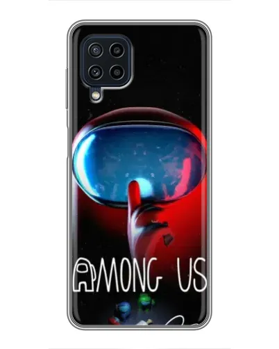 Чехол для Samsung Galaxy A22 с картинкой «Красный импостер — макро» Чехол для Samsung Galaxy A22 с картинкой «Красный импостер — макро»