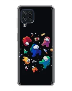 Чехол для Samsung Galaxy A22 с картинкой «Among Us космос»