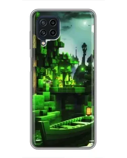 Чехол для Samsung Galaxy A22 с картинкой «Minecraft лесной пейзаж»