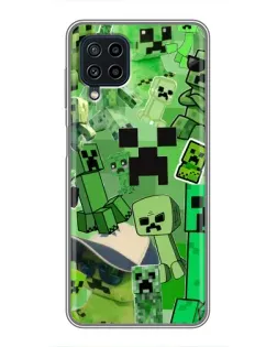 Чехол для Samsung Galaxy A22 с картинкой «Криперы Minecraft»
