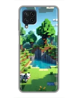 Чехол для Samsung Galaxy A22 с картинкой «Minecraft летний день»