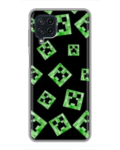 Чехол для Samsung Galaxy A22 с картинкой «Паттерн с криперами» Чехол для Samsung Galaxy A22 с картинкой «Паттерн с криперами»