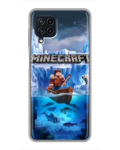 Чехол для Samsung Galaxy A22 с картинкой «Minecraft ледяной мир» Чехол для Samsung Galaxy A22 с картинкой «Minecraft ледяной мир»