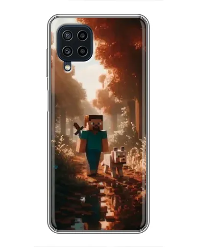 Чехол для Samsung Galaxy A22 с картинкой «Стив в лесу» Чехол для Samsung Galaxy A22 с картинкой «Стив в лесу»